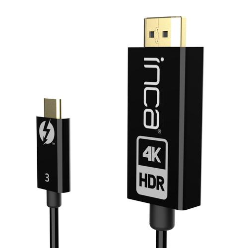 Inca HDMI 2.0 to USB-C Adapter, Male to Male, 4K @ 60Hz, 1.80m, white