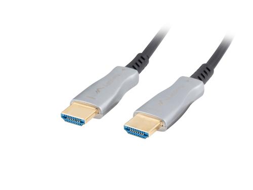 LANBERG CA-HDMI-20FB-0100-BK 10 m Black Silver