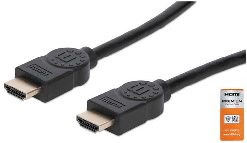 Manhattan Premium HDMI cable with Ethernet channel, 4K@60Hz, 1m