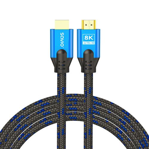 Savio CL-143 HDMI cable, 3 m, HDMI Type A (Standard), Black, Blue