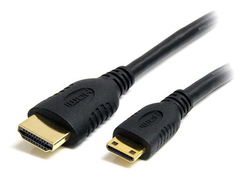 StarTech.com 1m Mini HDMI to HDMI Cable with Ethernet – 4K 30Hz High-Speed Mini HDMI to HDMI Adapter Cable – Mini HDMI Type-C Device to HDMI Monitor/Display – Durable Video Converter Cord