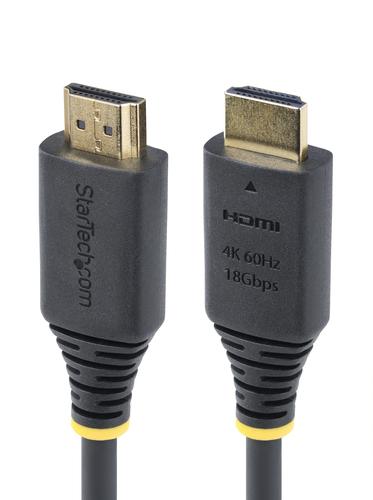 StarTech.com 8ft (2.4m) Premium Certified High-Speed HDMI Cable, 4K 60Hz/1440p 144Hz, HDR10/HDCP 2.2/ARC, 18Gbps, UHD HDMI 2.0 Cord for TV/Monitor/Display, TPE Jacket