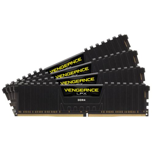 CORSAIR DIMM 64 GB DDR4-3200 (4x 16 GB) Quad-Kit (black, CMK64GX4M4E3200C16, Vengeance LPX, INTEL XMP)