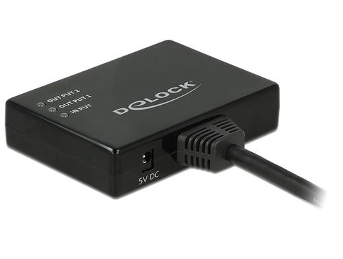 Delock HDMI Splitter 1 Input - 2 Outputs 4K