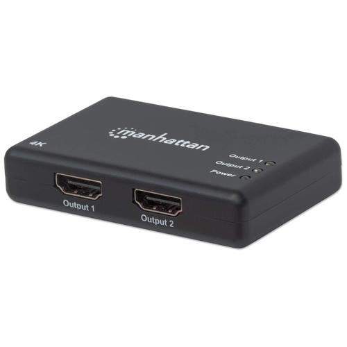 Manhattan 4K 2-Port HDMI Splitter 4K@30Hz Power Supply Black
