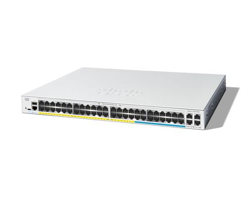 CISCO Catalyst C1300-48MGP-4X Managed L2/L3 Gigabit Ethernet (10/100/1000) Power over Ethernet (PoE) Network Switch, Grey