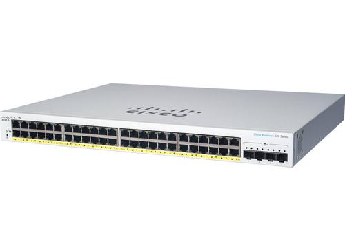 CISCO CBS220-24P-4X Managed L2 Gigabit Ethernet (10/100/1000) Power over Ethernet (PoE) Switch, White