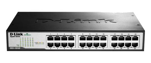 D-LINK - DGS-1024D/E 24-Port 10/100/1000 Gigabit Switch, Rackmount/Desktop