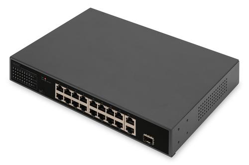 Digitus Switch 16-Port 10/100 32W PoE black
