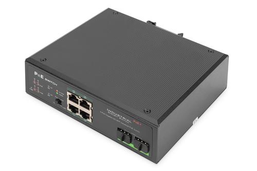 Digitus Switch Ind. 4-Port Gigabit 30W PoE Unmanaged black