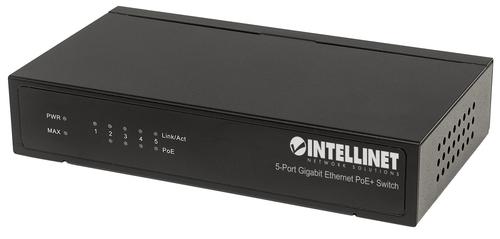 Intellinet PoE+ Switch 5-Port Gigabit Ethernet 60W Desktop