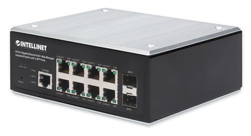 Intellinet 8-Port Gigabit PoE+ Web-Managed Industrial Switch 2xSFP