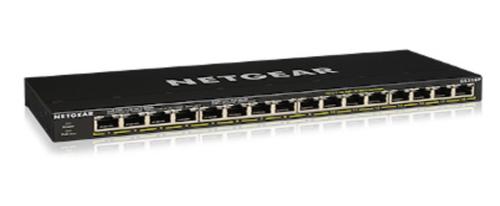 NETGEAR 16-Port Gigabit Ethernet Unmanaged Essentials PoE+ Switch (GS316P): With 16 PoE+ ports and 115 W, for desktop or wall mounting