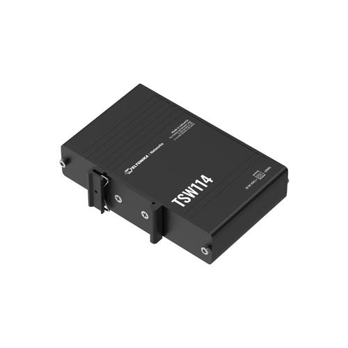 Teltonika | DIN Rail Switch | TSW114 | Unmanaged | Wall-mountable | 5 Gigabit Ethernet (copper) ports | 2-pin industrial DC power socket power supply type