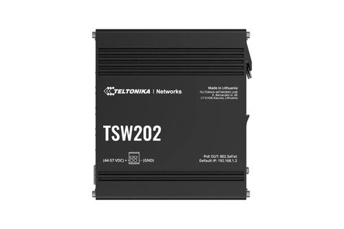 Teltonika TSW202 Managed L2 Gigabit Ethernet (10/100/1000) Power over Ethernet (PoE) Aluminum, Blue
