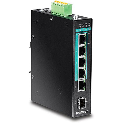 TRENDNET Industrial Switch 5-Port Gbit PoE+ DIN-Rail