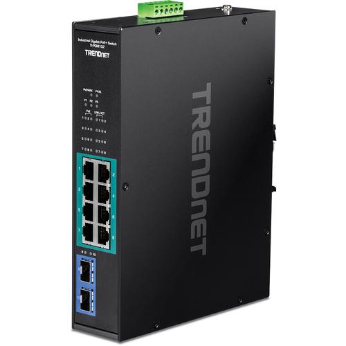 TRENDNET Industrial Switch 10-Port Gbit PoE+ -20/+65°C DIN-R