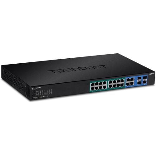 TRENDNET Switch 20-Port Gbit PoE+ Web Smart 370W 2xSFP 19"