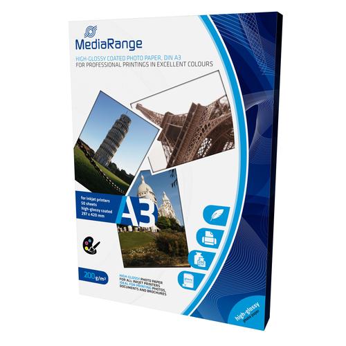 MediaRange Glossy photo paper A3 200g