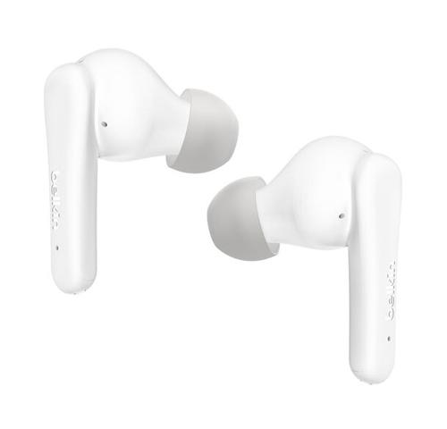 BELKIN SoundForm Rhythm Headset, Wired AND Wireless, In-ear Calls/Music, USB Type-C, Bluetooth, White