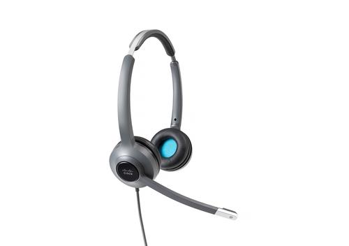 CISCO Headset 522, Wired Dual-Ear 3.5 mm Headset with USB-A Adapter, Charcoal, 2-Year Limited Liability Warranty (CP-HS-W-522-USB=)