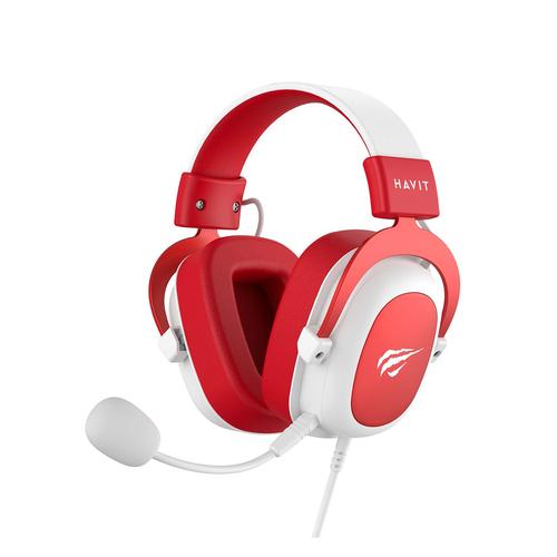 HAVIT H2002d - gaming headphones, white and red