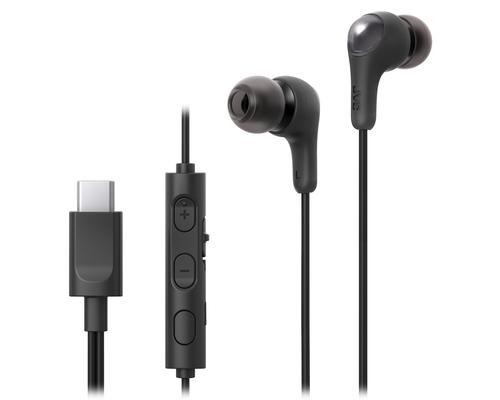 JVC HA-FR9UC Wired In-ear Headset for Calls and Music, USB Type-C, Black
