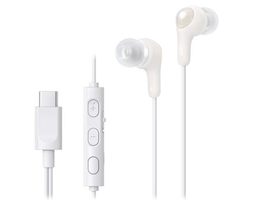 JVC HA-FR9UC Wired In-ear Headset for Calls and Music, USB Type-C, White