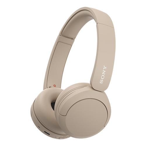 SONY WH-CH520 Headset, Wireless Headband, Calls/Music, USB Type-C, Bluetooth, Charging Stand, Cream
