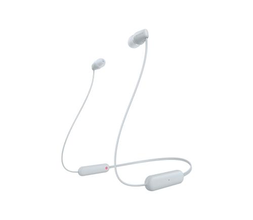 SONY WI-C100 Wireless In-Ear Headset, Calls/Music, Bluetooth, White