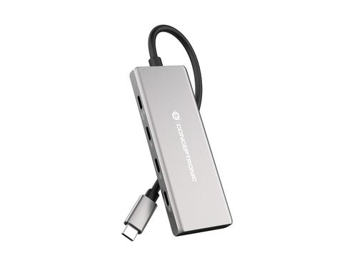 Conceptronic 7-in-1 Dock USB-C-3xUSB-C/3xUSB-A/+ 25cm gr