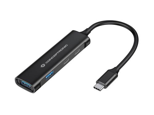 Conceptronic HUBBIES12B 4-Port USB 3.2 Gen 1 Hub, USB-C Connector