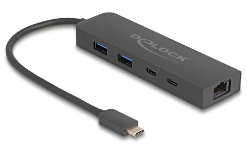 Delock 10 Gbps USB Hub with 2.5 Gigabit LAN Port and PD 85 W