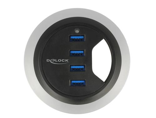 Delock USB Hub 4-Port USB3.0 Table Mount