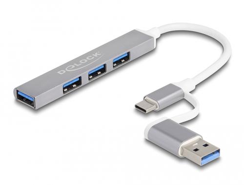 Delock 4-Port Slim USB Hub with