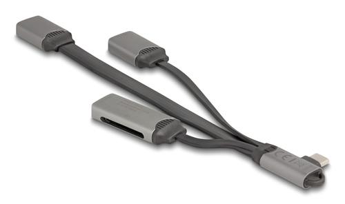Delock 64303 USB 3.2 Gen 1 (3.1 Gen 1) Type-C interface hub, 5000 Mbit/s, Grey