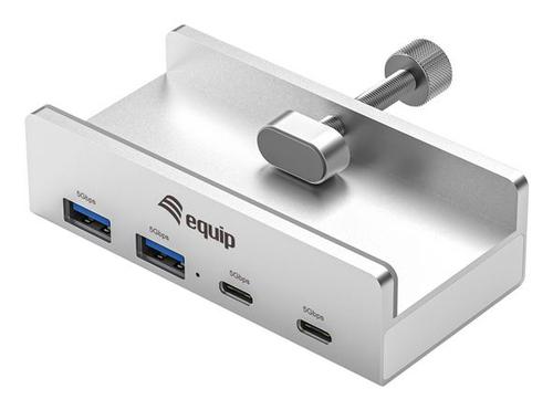 Equip 4-Port Clamp USB-A 3.2 Hub - 2xUSB-C/2xUSB-A 5Gbps