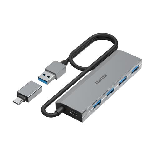 Hama USB Hub 00200138 / USB Hub A AND C Gray