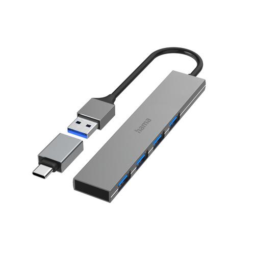 Hama USB Hub 00200141 / Prime Line Silver