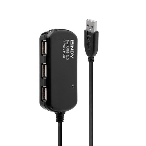 Lindy USB 2.0 Active Extension Hub Pro 4 Port 8m