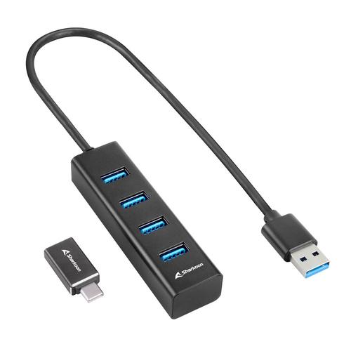 Sharkoon 4-Port USB 3.2 Gen 1 Aluminum Hub (black)