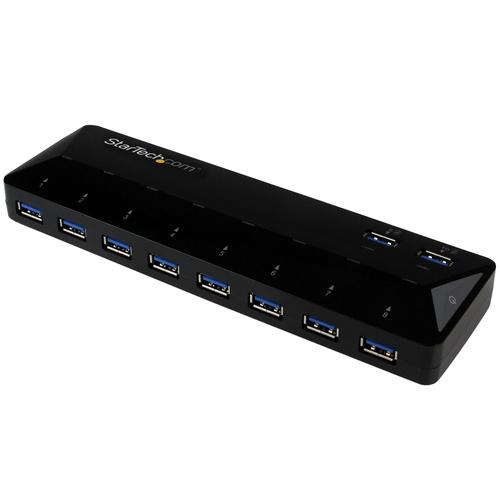StarTech.com 10-Port USB 3.0 Hub with Charging and Syncing Ports - 5Gbps - 2 x 1.5A Ports