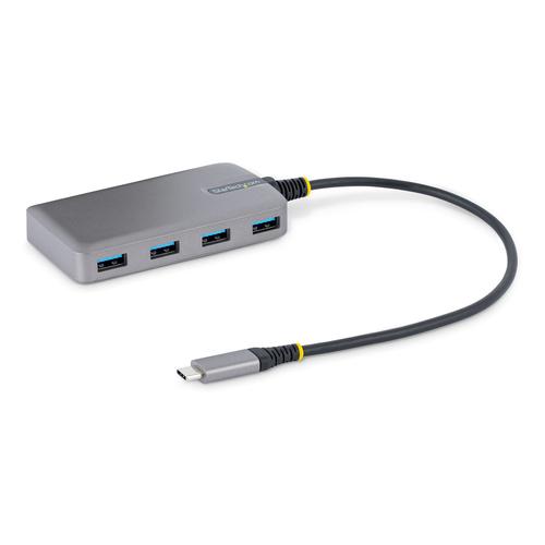 StarTech.com 4-Port USB-C Hub - 5Gbps - Bus Powered - USB C to 4x USB-A Hub with Optional Auxiliary Power Input - Portable Desktop/Laptop USB Hub - 1ft (30cm) Cable - USB Expansion Hub