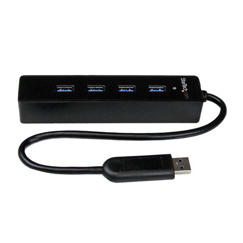 StarTech.com 4-Port Portable SuperSpeed USB 3.0 Hub with Built-in Cable - 5Gbps