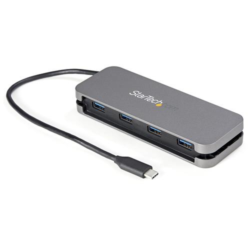 StarTech.com 4-Port USB-C Hub - 4x USB-A - USB 3.0 Type-C Hub - USB 3.2 Gen 1 (5Gbps) - Bus-Powered Portable USB-C to USB-A Adapter Laptop Hub - 11.2 (28.5cm) Cable with Cable Management