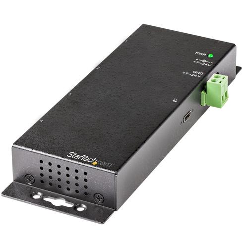 StarTech.com 4-Port USB-C Hub 10Gbps - Metal Industrial USB-C Hub - 2x USB-C AND 2x USB-A - ESD Surge Protection - USB-C or USB-A Host - Self-Powered Mountable USB 3.2 Gen 2 Type-C Hub - TAA