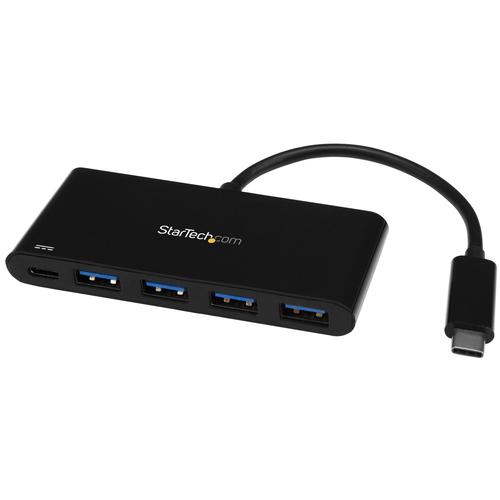 StarTech.com 4-Port USB-C Hub with 4 USB Type-A Ports (USB 3.0 SuperSpeed 5Gbps) - 60W Power Delivery Passthrough Charging - USB 3.2 Gen 1 Laptop Hub Adapter - MacBook, Dell