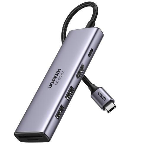 UGREEN 6-in-1 USB-C Hub, Silver