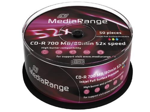 MediaRange CD-R 700 MB (52x, 50-pack, printable)