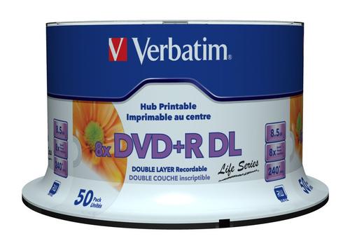 Verbatim DVD+R 8.5GB 50pcs 8x wide printable surface
